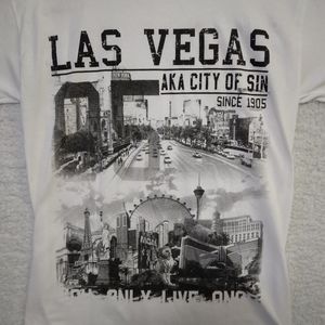Las Vegas Tee Shirt, 100% Cotton, Adult Medium